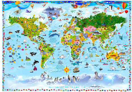 East Urban Home World Map for Kids Semi-Gloss Paste the Wall Mural East Urban Home Size: 210cm H x 300cm W x 0.02cm D  - Size: 175cm H x 250cm W x 0.02cm D East Urban Home World Map for Kids Semi-Gloss Paste the Wall Mural East Urban Home Size: 210cm H x 300cm W x 0.02cm D  - Size: 175cm H x 250cm W x 0.02cm D