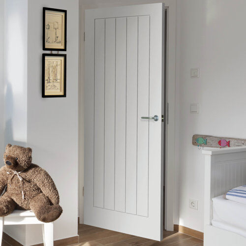 JB Kind Doors Cottage 5 Internal Door Primed JB Kind Doors  - Size: 198.1cm H x 83.8cm W x 4.5cm D JB Kind Doors Cottage 5 Internal Door Primed JB Kind Doors  - Size: 198.1cm H x 83.8cm W x 4.5cm D
