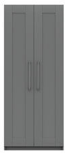 Ebern Designs Niemeyer 2 Door Wardrobe Ebern Designs Finish: Dark Grey Ebern Designs Niemeyer 2 Door Wardrobe Ebern Designs Finish: Dark Grey