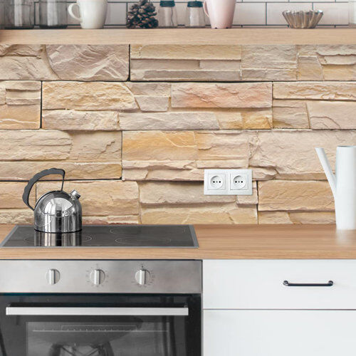 Rio PVC Peel & Stick Panel Williston Forge Size: 50 x 50cm, Material: Smart  - Size: 50cm x 200cm Rio PVC Peel & Stick Panel Williston Forge Size: 50 x 50cm, Material: Smart  - Size: 50cm x 200cm