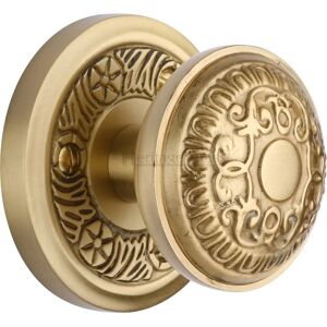 Heritage Brass Deco Interior Mortise Door Knob yellow 5.7 H x 5.7 W cm