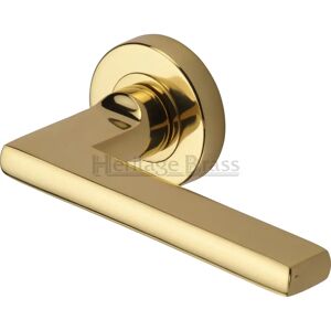 Heritage Brass Trident Latch Door Handle yellow 5.3 H x 5.3 W cm