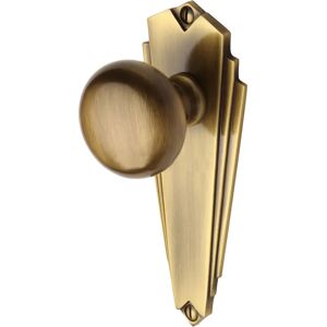 Heritage Brass Broadway Passage Door Knob yellow 15.6 H x 6.2 W cm