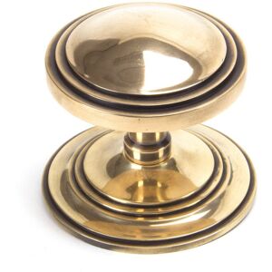 From The Anvil Art Deco Centre Door Knob Polished Bronze 7.8cm H X 8.1cm W