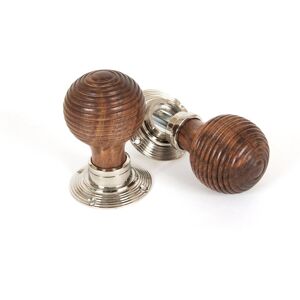 From The Anvil Beehive Door Knob Rosewood / Polished Nickel 5.8cm H X 5.8cm W