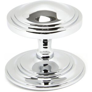 From The Anvil Art Deco Centre Door Knob Polished Chrome 7.8cm H X 8.1cm W
