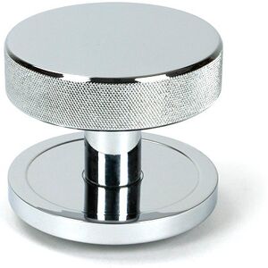 From The Anvil Satin Brass Brompton Centre Door Knob (Plain) Polished Chrome 9cm W