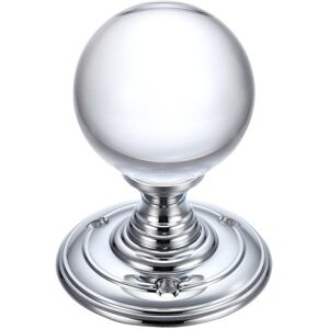 Fulton & Bray Door Knob Polished Chrome/Clear 7cm H X 7cm W Fulton & Bray Door Knob Polished Chrome/Clear 7cm H X 7cm W