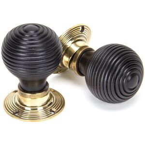 From The Anvil Beehive Door Knob Ebony / Aged Brass 5.8cm H X 5.8cm W From The Anvil Beehive Door Knob Ebony / Aged Brass 5.8cm H X 5.8cm W