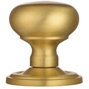 Manital Victorian Passage Door Knob Satin Brass 10cm H X 10cm W Manital Victorian Passage Door Knob Satin Brass 10cm H X 10cm W