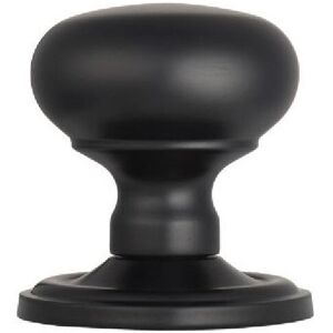 Manital Victorian Passage Door Knob Matt Black 10cm H X 10cm W Manital Victorian Passage Door Knob Matt Black 10cm H X 10cm W