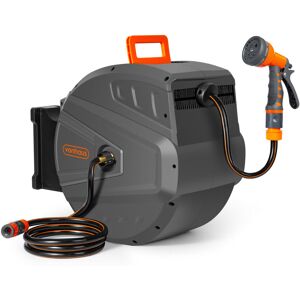 VonHaus 20m Retractable Hose Reel Wall Mounted Grey 40 m VonHaus 20m Retractable Hose Reel Wall Mounted Grey 40 m