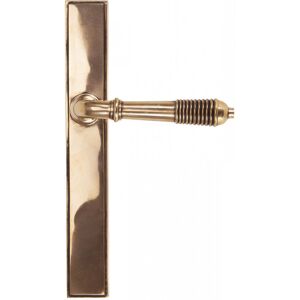 From The Anvil Reeded Slimline Lever Latch Set Polished Bronze 3.6cm W From The Anvil Reeded Slimline Lever Latch Set Polished Bronze 3.6cm W