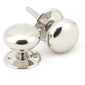 From The Anvil 57mm Mushroom Mortice/Rim Knob Set Polished Nickel 5.7cm H X 5.7cm W From The Anvil 57mm Mushroom Mortice/Rim Knob Set Polished Nickel 5.7cm H X 5.7cm W