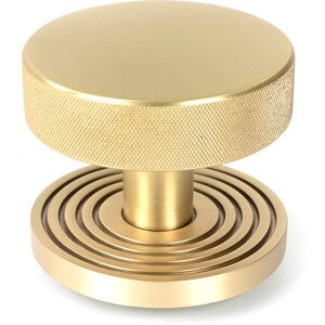 From The Anvil Brompton Single Dummy Door Knob Aged Brass 9cm W From The Anvil Brompton Single Dummy Door Knob Aged Brass 9cm W