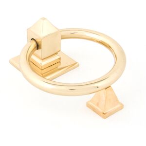 From The Anvil Ring Door Knocker Polished Brass 15.6cm H X 12.4cm W X 6.2cm D From The Anvil Ring Door Knocker Polished Brass 15.6cm H X 12.4cm W X 6.2cm D