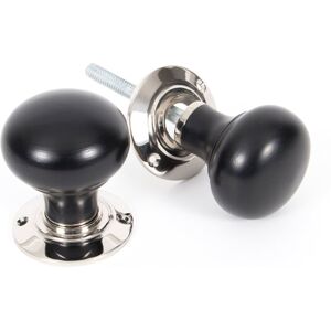 From The Anvil Bun Mortice/Rim Knob Set Polished Nickel 5.7cm W From The Anvil Bun Mortice/Rim Knob Set Polished Nickel 5.7cm W
