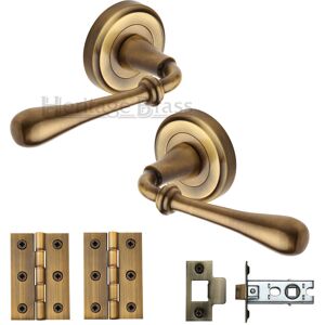 Heritage Brass Roma Door Handle Kit Polished Chrome 5.3cm H X 5.3cm W Heritage Brass Roma Door Handle Kit Polished Chrome 5.3cm H X 5.3cm W