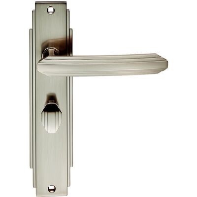 Carlisle Brass Art Deco Bathroom Door Handle Matt Black 20cm H X 4.5cm W Carlisle Brass Art Deco Bathroom Door Handle Matt Black 20cm H X 4.5cm W