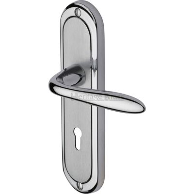 Heritage Brass Heritage Door Handle Lever Lock Henley Design Apollo 18.9cm H X 4.8cm W Heritage Brass Heritage Door Handle Lever Lock Henley Design Apollo 18.9cm H X 4.8cm W