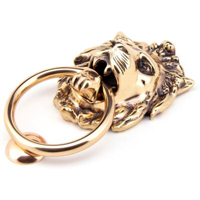 From The Anvil Lion's Head Door Knocker Polished Bronze From The Anvil Lion's Head Door Knocker Polished Bronze