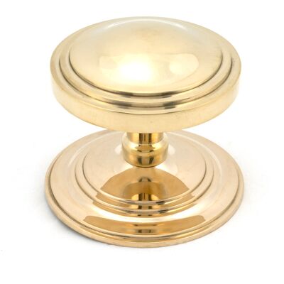 From The Anvil Polished Brass Art Deco Centre Door Knob Polished Brass 9cm H X 9cm W From The Anvil Polished Brass Art Deco Centre Door Knob Polished Brass 9cm H X 9cm W