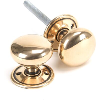From The Anvil Mushroom Mortice/Rim Knob Set Polished Bronze 5.1cm W From The Anvil Mushroom Mortice/Rim Knob Set Polished Bronze 5.1cm W