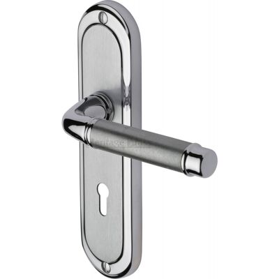 Heritage Brass Door Handle Lever Lock Saturn Long Design Apollo 24.7cm H X 4.8cm W Heritage Brass Door Handle Lever Lock Saturn Long Design Apollo 24.7cm H X 4.8cm W