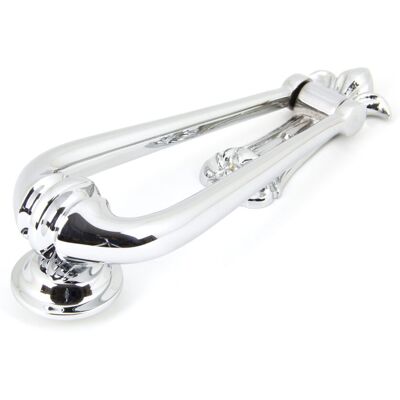 From The Anvil Loop Door Knocker Polished Chrome 16cm H X 6.3cm W X 3.3cm D From The Anvil Loop Door Knocker Polished Chrome 16cm H X 6.3cm W X 3.3cm D