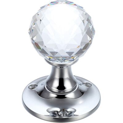 Fulton & Bray Passage Door Knob Clear 6cm H X 6cm W Fulton & Bray Passage Door Knob Clear 6cm H X 6cm W