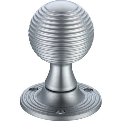 Fulton & Bray Passage Door Knob Satin Chrome 6cm H X 6cm W Fulton & Bray Passage Door Knob Satin Chrome 6cm H X 6cm W