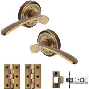 Heritage Brass Sophia Latch Door Handle Kit gray 5.3 H x 5.3 W cm