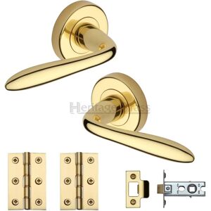 Heritage Brass Sutton Latch Door Handle Kit yellow 5.3 H x 5.3 W cm