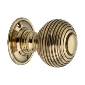 Spira Brass Beehive Large 60mm Mortice Door Knob yellow 7.7 H x 2.28 W cm