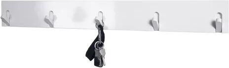 House Additions Wall Mounted Coat Rack House Additions Finish: White  - Size: 114cm H X 51cm W X 28cm D