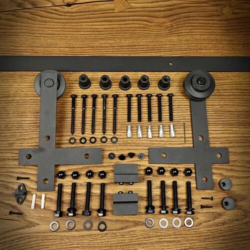 Union Rustic Deephaven Barn Door Rolling Hardware Kit Union Rustic  - Size: 154cm H X 87cm W Union Rustic Deephaven Barn Door Rolling Hardware Kit Union Rustic  - Size: 154cm H X 87cm W