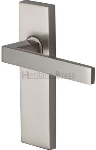 Heritage Brass Passage Door Handle Heritage Brass Finish: Satin Nickel  - Size: 24cm H X 4cm D Heritage Brass Passage Door Handle Heritage Brass Finish: Satin Nickel  - Size: 24cm H X 4cm D
