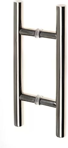 17 Stories Industry Double Dummy Door Handle 17 Stories Finish: Polished Chrome  - Size: 80cm H X 150cm W X 75cm D 17 Stories Industry Double Dummy Door Handle 17 Stories Finish: Polished Chrome  - Size: 80cm H X 150cm W X 75cm D