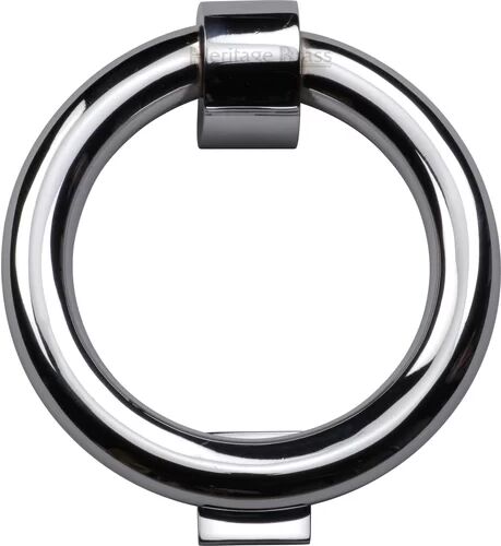 Heritage Brass 10.7cm x 10.7cm Ring Knocker Heritage Brass Finish: Polished Chrome  - Size: 27cm H X 7cm W X 7cm D Heritage Brass 10.7cm x 10.7cm Ring Knocker Heritage Brass Finish: Polished Chrome  - Size: 27cm H X 7cm W X 7cm D