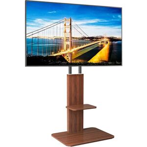 Fativo Brown Floor Stand Mount with Shelving, Holds up to 40 kg. 152.0 H x 70.0 W cm