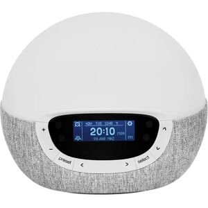 Lumie Shine Modern & Contemporary Digital Electric Alarm Tabletop Clock in Grey gray 18.0 H x 21.0 W x 12.0 D cm