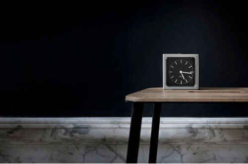 Leff Amsterdam Analog Quartz Alarm Tabletop Clock Leff Amsterdam Colour: Silver/Black, Size: 8.5cm H x 8.5cm W x 6cm D  - Size: 50cm H X 63cm W X 48cm D Leff Amsterdam Analog Quartz Alarm Tabletop Clock Leff Amsterdam Colour: Silver/Black, Size: 8.5cm H x 8.5cm W x 6cm D  - Size: 50cm H X 63cm W X 48cm D