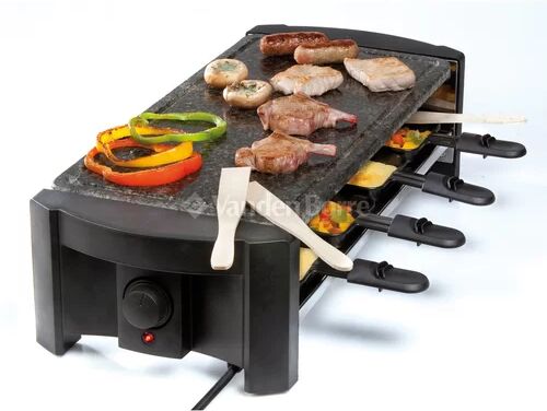 Domo Stone Grill-Raclette Domo  - Size: 13cm H X 51cm W X 34cm D