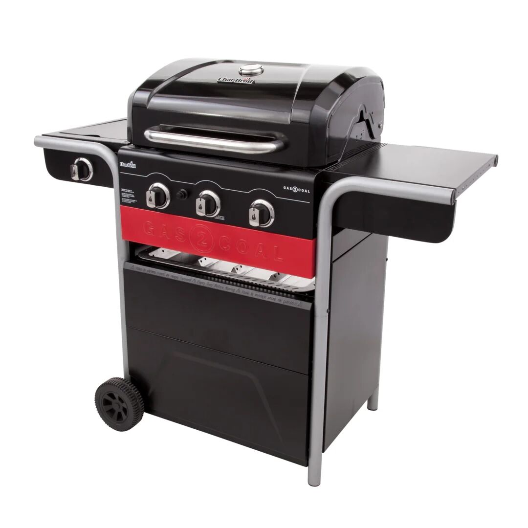 Char-Broil Gas2coal® 330 Hybrid Grill - 3 Burner Gas & Coal Barbecue Grill gray 117.0 H x 133.0 W x 63.0 D cm