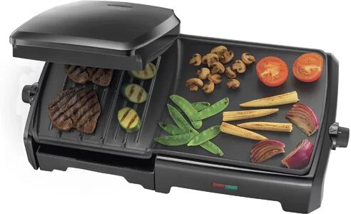 George Foreman Entertaining 10 Portion Grill and Griddle with Lid George Foreman  - Size: 100cm H X 310cm W X 85cm D