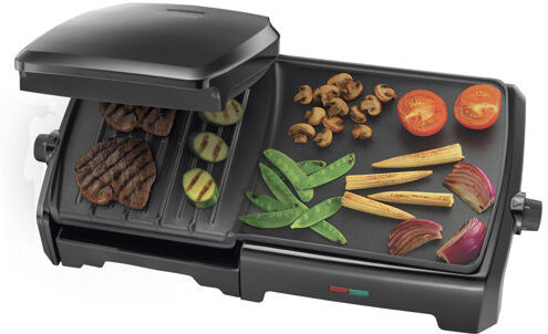 George Foreman Entertaining 10 Portion Grill and Griddle with Lid George Foreman  - Size: 55cm H X 51cm W X 35cm D George Foreman Entertaining 10 Portion Grill and Griddle with Lid George Foreman  - Size: 55cm H X 51cm W X 35cm D