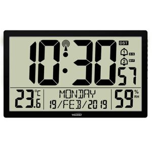Youshiko Radio Control Wall Clock ( Uk & Ireland Version ) black 22.5 H x 37.5 W x 2.5 D cm