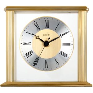 Acctim Hamilton Brass Effect Table Clock yellow 13.7 H x 15.5 W x 6.8 D cm