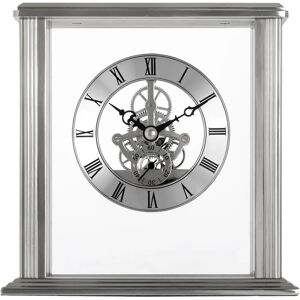 Acctim Analog Metal Quartz in Silver gray 15.2 H x 15.6 W x 6.7 D cm