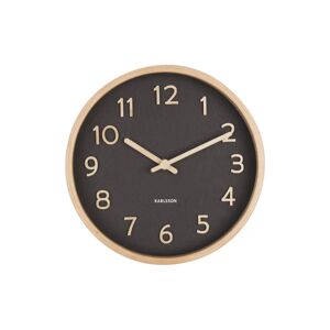 Karlsson Pure 22cm Silent Wall Clock black 22.0 H x 22.0 W x 4.5 D cm